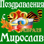 Аудио поздравления с днём защитника Отечества Мирославу 💪