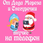 Поздравления с Новым Годом внучке 🎄 от Деда Мороза и Снегурочки на телефон 📲