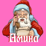 🎄 Поздравления с Новым Годом от Деда Мороза Амине 🎅