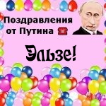 Поздравления с днём рождения Эльзе голосом Путина