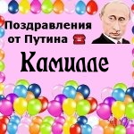 Поздравления с днём рождения Камилле голосом Путина
