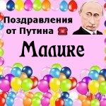 Поздравления с днём рождения Малике голосом Путина