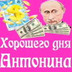 Пожелания хорошего дня от Путина Антонине