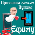 Признания в любви Ефиму голосом Путина