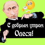 Пожелания доброго утра 🌞 Олесе от Путина