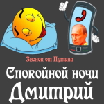 Пожелания спокойной ночи 🌜 Дмитрию от Путина