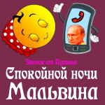 Пожелания спокойной ночи 🌜 Мальвине от Путина