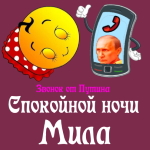 Пожелания спокойной ночи 🌜 Миле от Путина