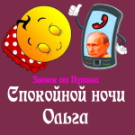 Пожелания спокойной ночи 🌜 Ольге от Путина
