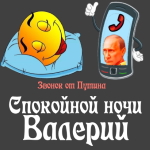 Пожелания спокойной ночи 🌜 Валерию от Путина