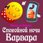 Пожелания спокойной ночи 🌜 Варваре от Путина