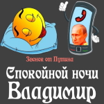 Пожелания спокойной ночи 🌜 Владимиру от Путина